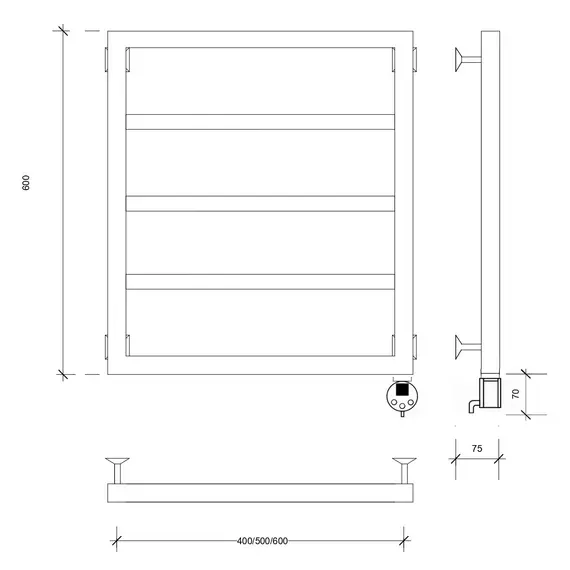Полотенцесушитель Secado Парма 2  электрический L/R