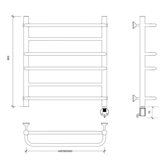 Полотенцесушитель Secado Модена 2  электрический L/R
