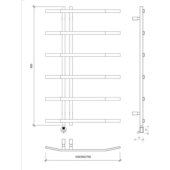 Полотенцесушитель Secado Милето электрический L/R