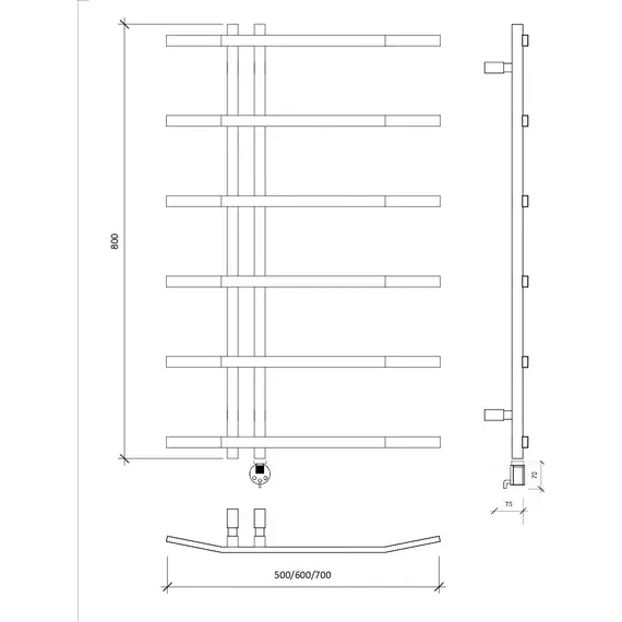 Полотенцесушитель Secado Милето электрический L/R