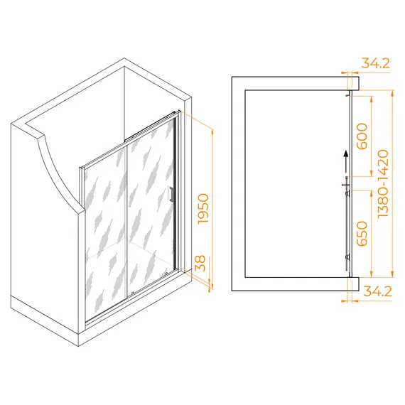 Душевая дверь RGW PA-14Gb