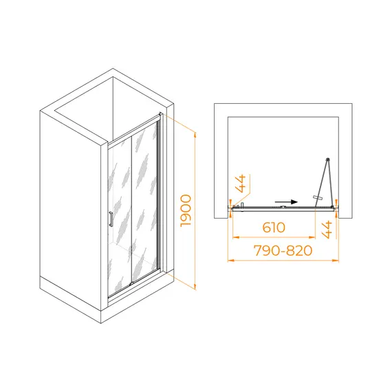 Душевая дверь RGW PA-21B
