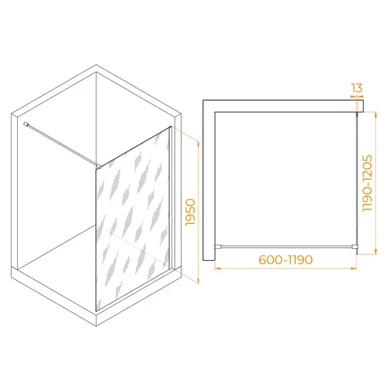 Душевая перегородка RGW WA-010G