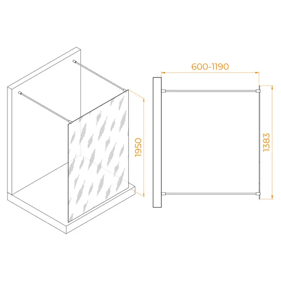 Душевая перегородка RGW WA-016W