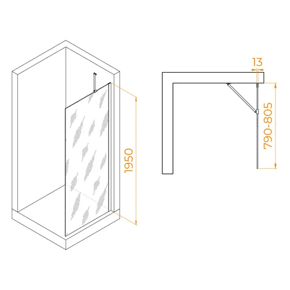 Душевая перегородка RGW WA-110W