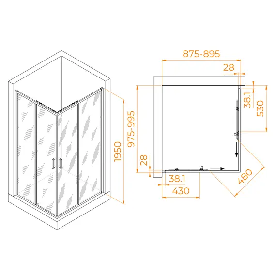Душевой уголок RGW PA-246B