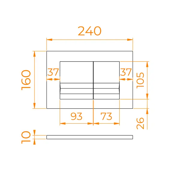 Кнопка слива RGW SWH-05W