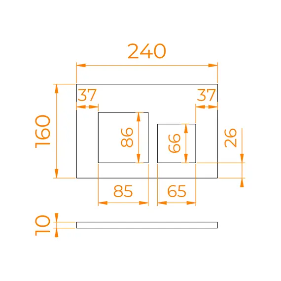 Кнопка слива RGW SWH-09B