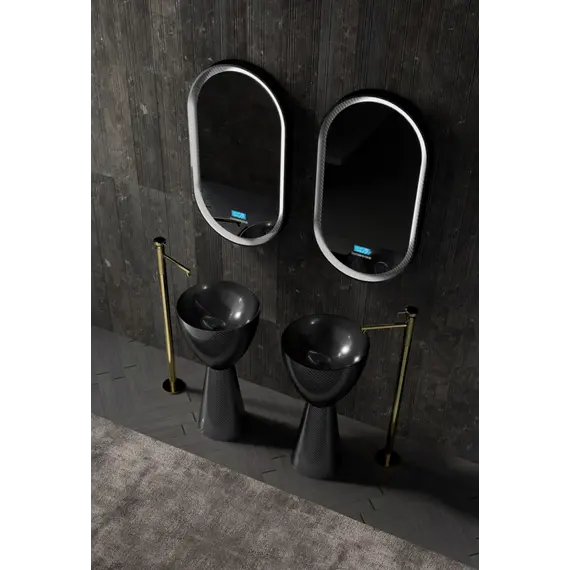 Раковина отдельностоящая карбоновая ABBER Karbon AK2003 черная