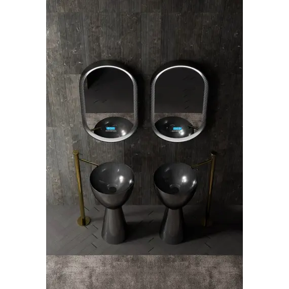 Раковина отдельностоящая карбоновая ABBER Karbon AK2003 черная