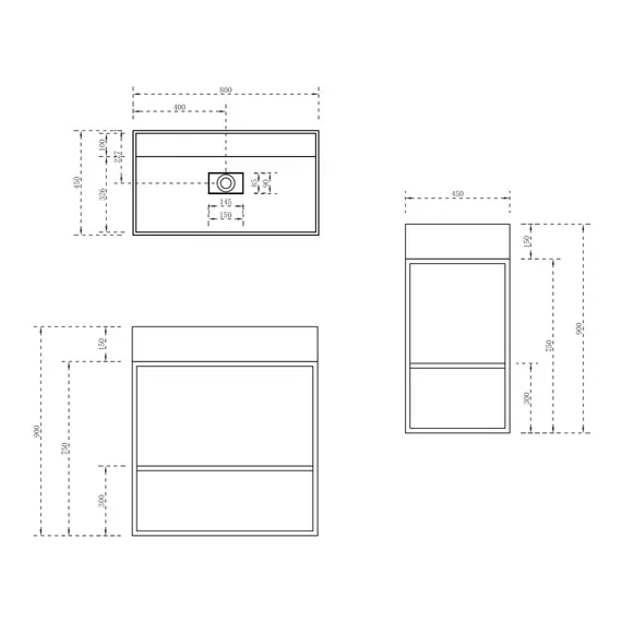 Консоль с раковиной ABBER Stein AS2630 напольная, белая матовая