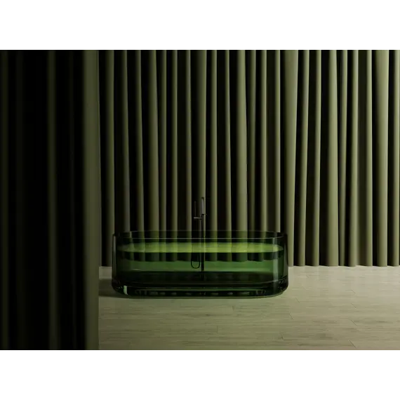 Ванна из полиэфирной смолы  ABBER Kristall AT9708Emerald зеленая прозрачная