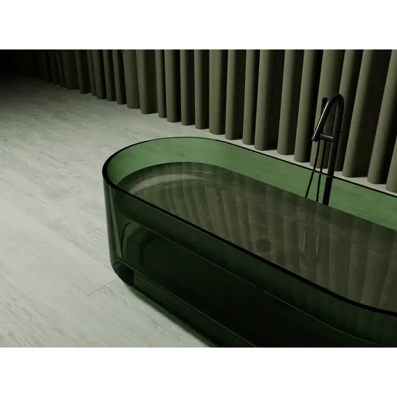 Ванна из полиэфирной смолы  ABBER Kristall AT9708Emerald зеленая прозрачная