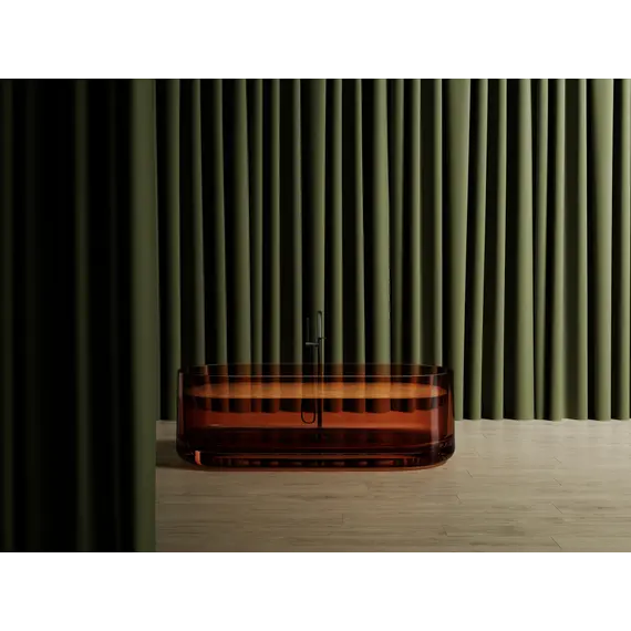 Ванна из полиэфирной смолы ABBER Kristall AT9708Opal коричневая прозрачная