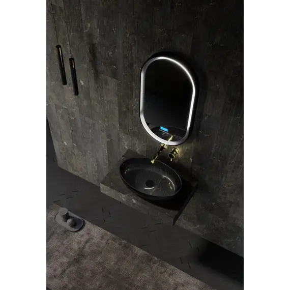 Раковина накладная карбоновая ABBER Karbon AK2041 черная