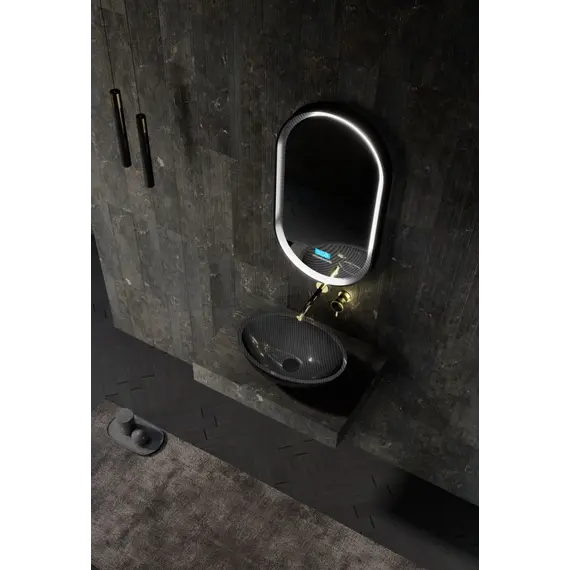 Раковина накладная карбоновая ABBER Karbon AK2042 черная