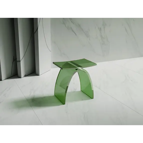 Стульчик для ванной прозрачный ABBER Kristall AT1739Emerald зеленый