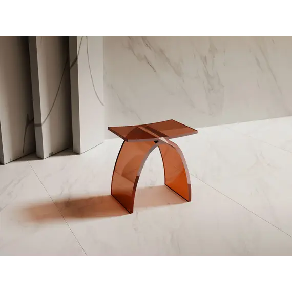 Стульчик для ванной прозрачный ABBER Kristall AT1739Opal коричневый