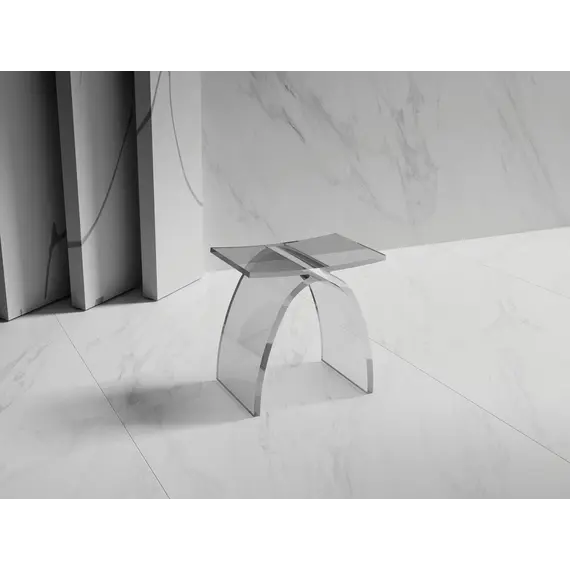 Стульчик для ванной прозрачный ABBER Kristall AT1739Perle