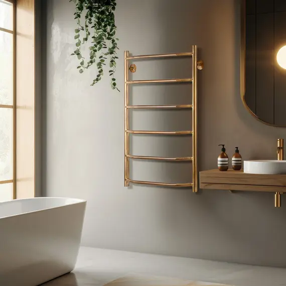 Полотенцесушитель латунный Secado Агата 1 , электрический L/R  бронза