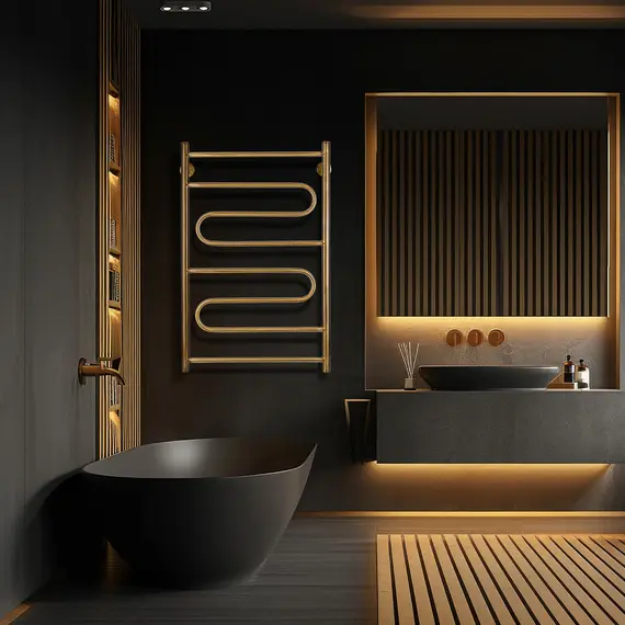 Полотенцесушитель латунный Secado Валенсия 2  электрический L/R бронза