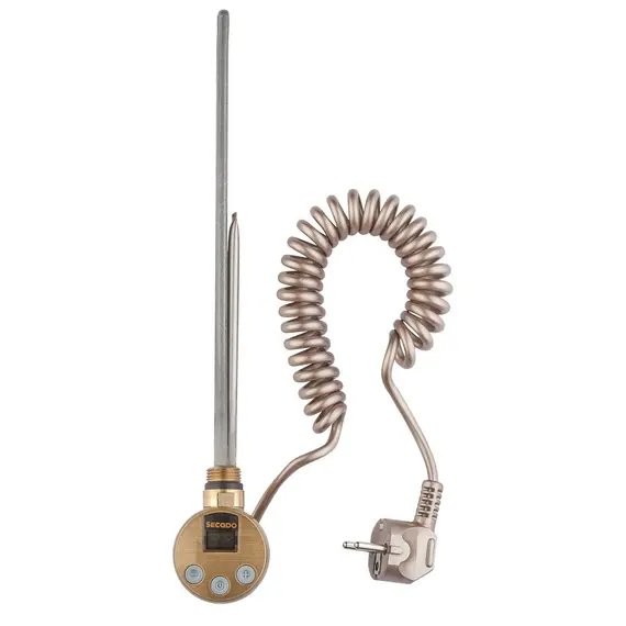 Полотенцесушитель латунный Secado Триада 1 плюс , электрический L/R бронза