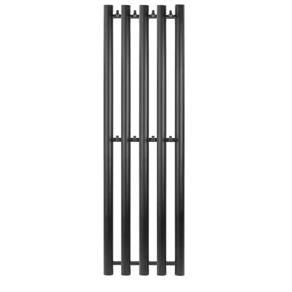 Полотенцесушитель Secado Бергамо 5К водяной, с крючками , черный матовый