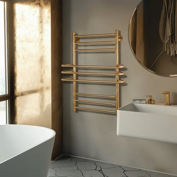 Полотенцесушитель латунный Secado Палермо электрический L/R  бронза