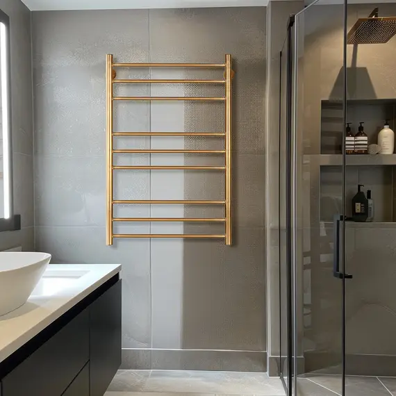 Полотенцесушитель латунный Secado Триада 3  электрический L/R  бронза