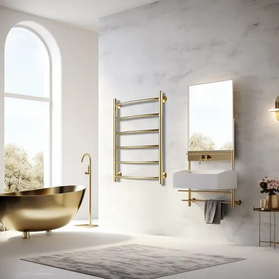 Полотенцесушитель латунный Secado Милан 1 электрический L/R  бронза