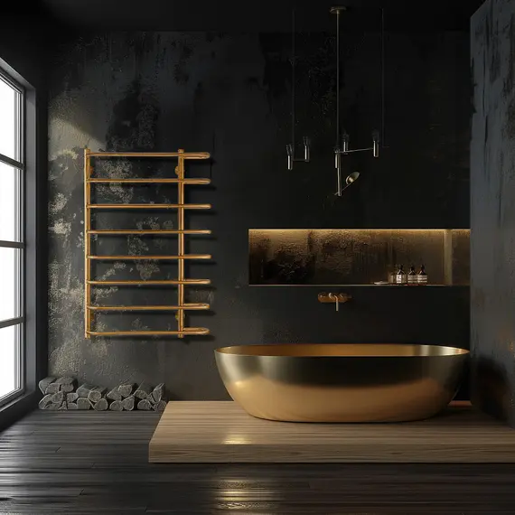 Полотенцесушитель латунный Secado Венеция 2 , электрический L/R  бронза