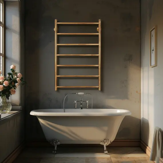 Полотенцесушитель латунный Secado Триада 1  электрический L/R  бронза