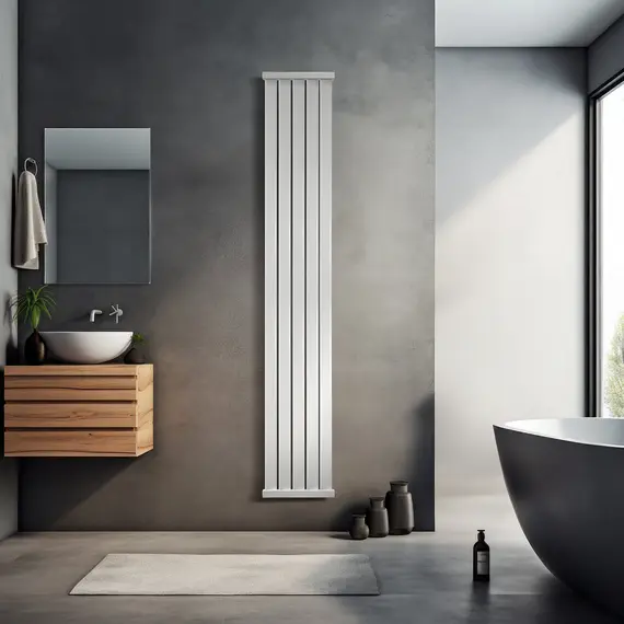 Дизайн-радиатор Secado Сельвино 5  водяной, белый глянец