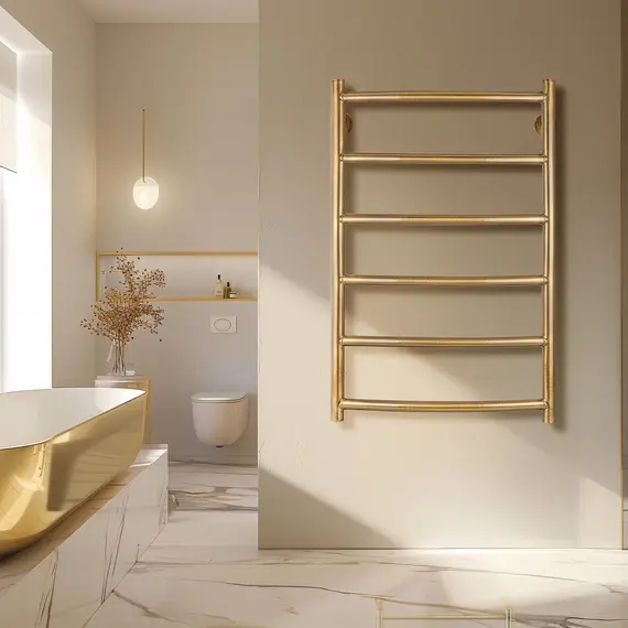 Полотенцесушитель латунный Secado Милан 1 плюс , электрический L/R  бронза