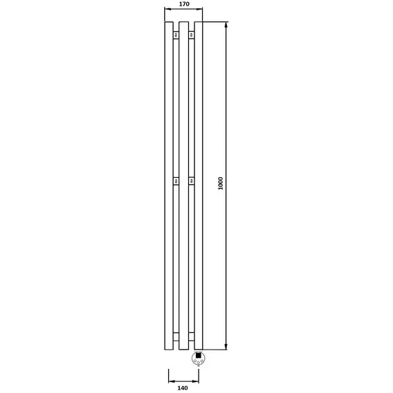 Полотенцесушитель Secado Бергамо 3К электрический L/R черный матовый