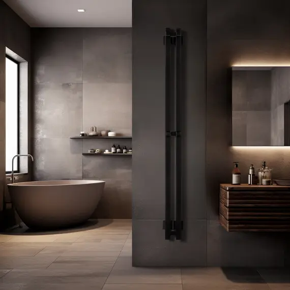 Полотенцесушитель Secado Сандриго 2К электрический, с крючками,  L/R черный матовый