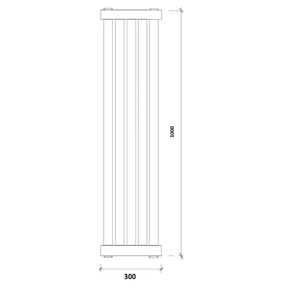 Дизайн-радиатор Secado Сельвино 5 водяной, черный матовый