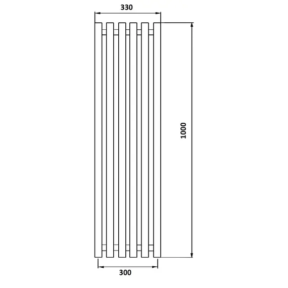 Дизайн-радиатор Secado Бергамо плюс 6 , водяной, черный матовый
