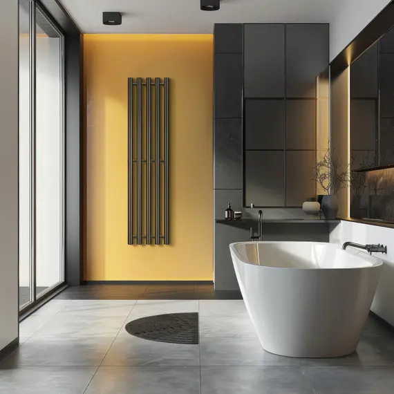 Полотенцесушитель Secado Бергамо 5 электрический L/R черный матовый