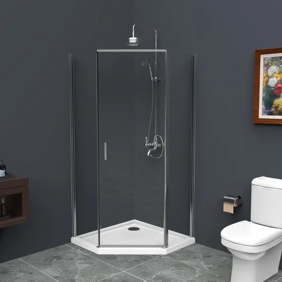 Душевой уголок BelBagno UNO-195-P-1-/C-Cr