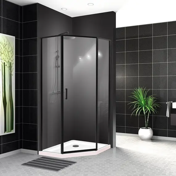 Душевой уголок BelBagno UNO-195-P-1/-C-NERO