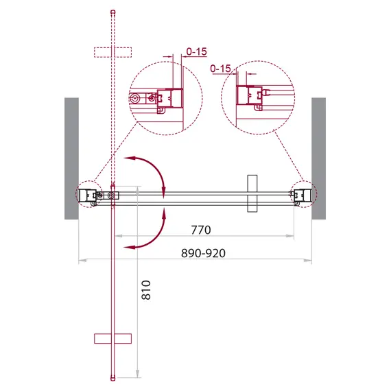 Душевая дверь BelBagno MARMI-B-1-/C-Cr