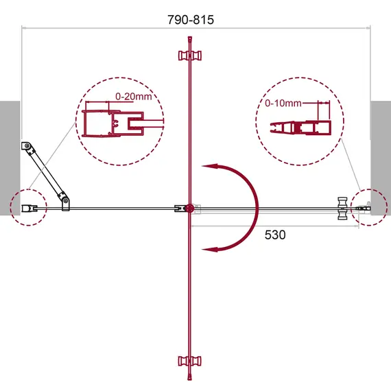 Душевая дверь BelBagno ETNA-B-12-60//-C-Cr-90