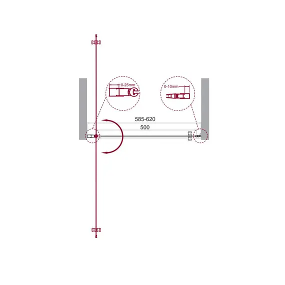 Душевая дверь BelBagno ETNA-B-1-/C-Cr-90
