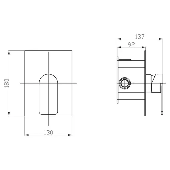 Встраиваемый смеситель для душа BelBagno NOVA NOV-DASM-IN