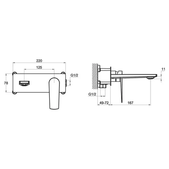 Встраиваемый смеситель для раковины BelBagno CARIN CRM-BLM-CRM