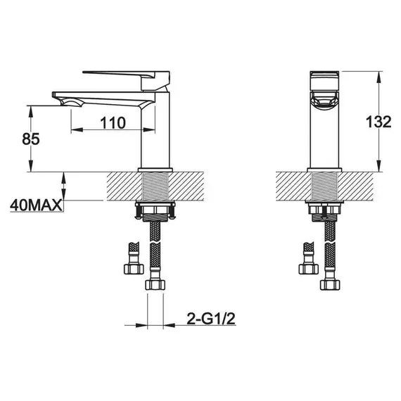 Смеситель для раковины BelBagno CARIN CAR-LVM-CRM