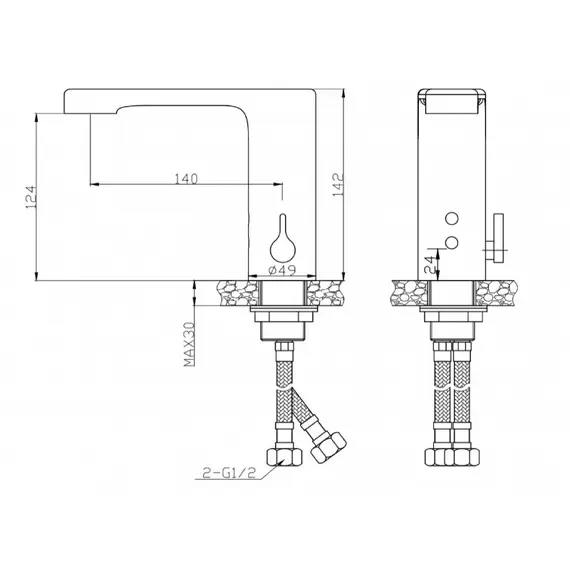 Сенсорный смеситель для раковины BelBagno BB-ELVM-CRM