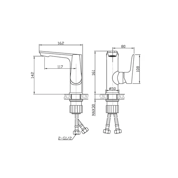 Смеситель для раковины BelBagno ANCONA  ANCONA-LVM-CRM
