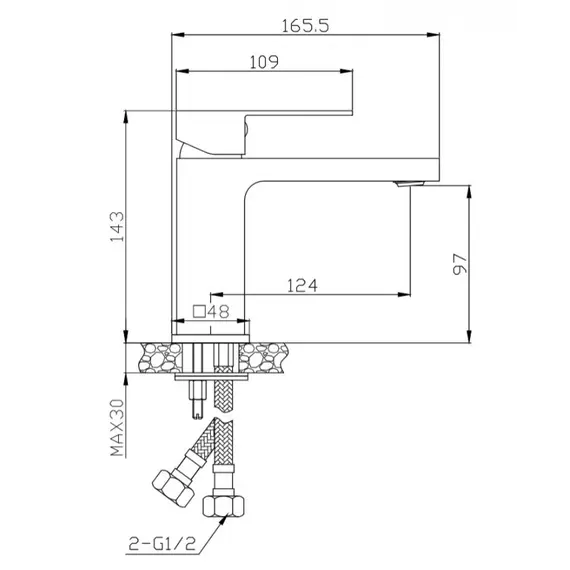 Смеситель для раковины BelBagno ROMANO ROM-LVM-CRM